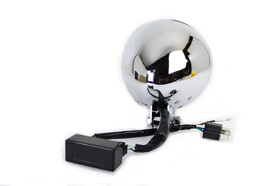 HARLEY 5-1/2 inch Fish Eye Headlamp Chrome fits 0- Custom, application