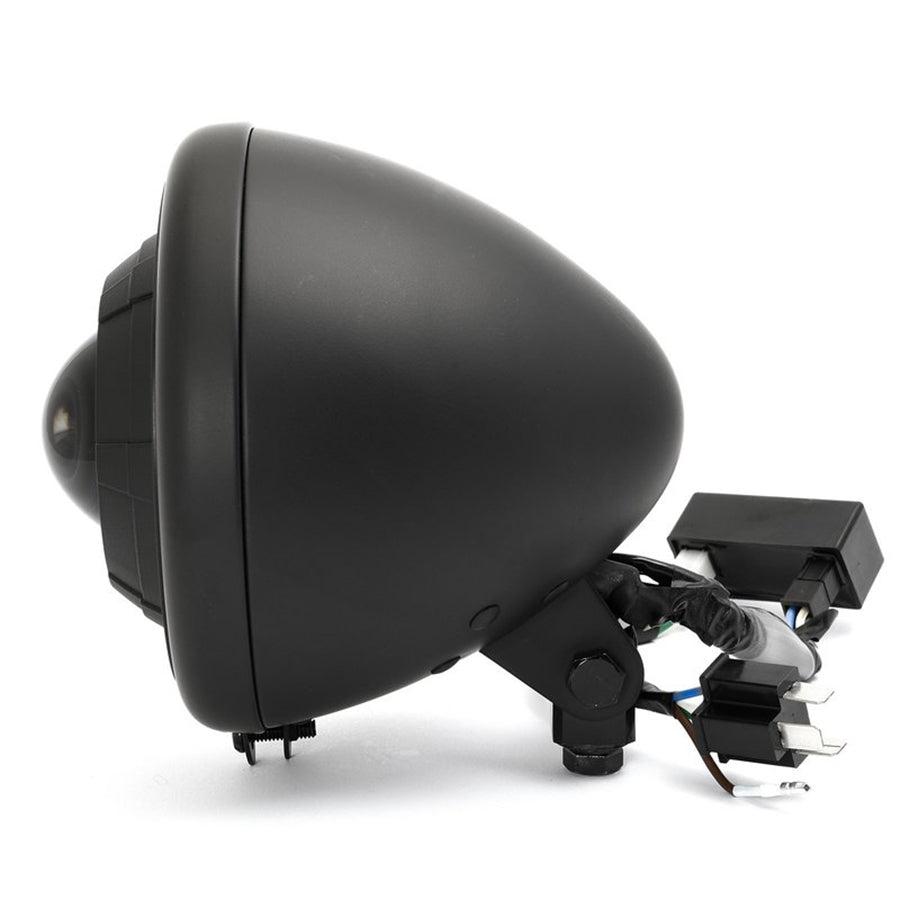 HARLEY 5-1/2 inch Fish Eye Headlamp Black fits 0- Custom, application