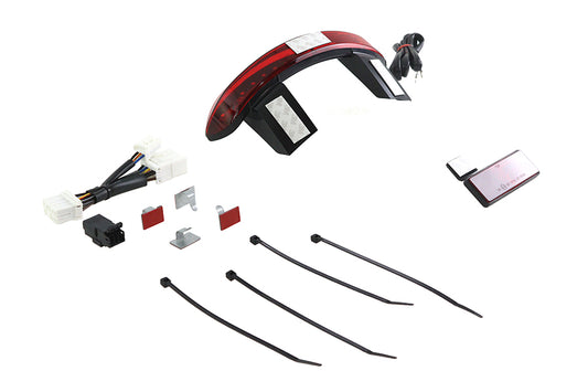 HARLEY LED-Rückleuchte für Chopped Fender, rote Linse, passend für 2010–2017 FXDWG,