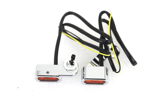 HARLEY Chrom LED Blinker Set Passend für 2007-2017 FLT, Mechanische Kupplung 2015-2018 FLST, Mechanische K