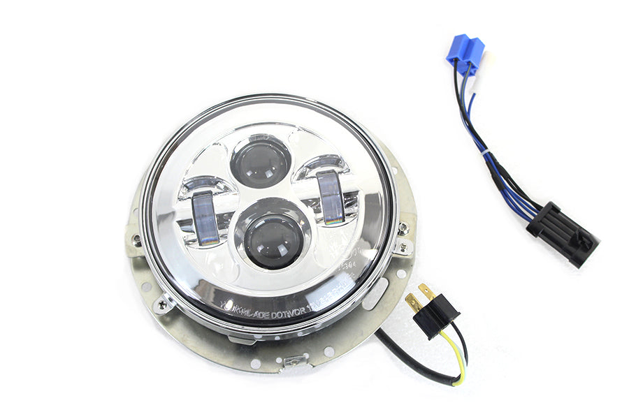 HARLEY 7 inch LED Headlamp Assembly Chrome fits 2014-UP FLT, except FLTR 2014-UP FLHXXX, 1991-2017 FLS, 1991-2017 FLSS, 1991-2017 FLSTC, 1991