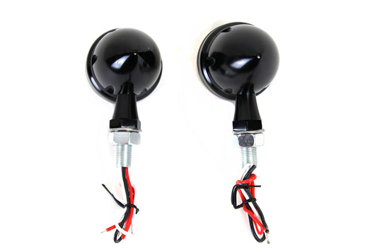 HARLEY LED Bullet Turn Signal Set Black with Amber Lens Fits 0- Custom, application