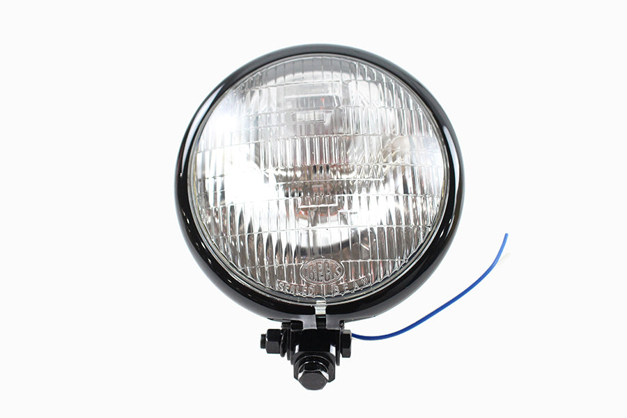 HARLEY 5-3/4 inch Round Headlamp Assembly Black fits 0- Custom, application