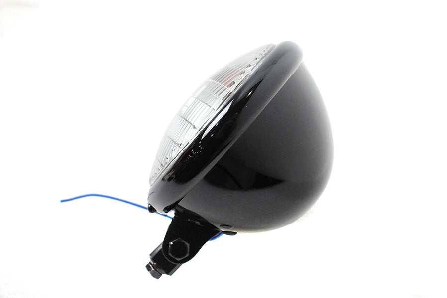 HARLEY 5-3/4 inch Round Headlamp Assembly Black fits 0- Custom, application