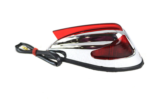 HARLEY Replika Frontfender-Leuchte mit roter Linse passend für 1949-1967 FL,