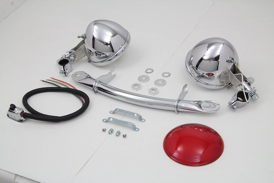 HARLEY Chrome Spring Fork Spotlamp Kit fits 1936-1957 G, 1936-1948 EL, 1941-1948 FL, 1937-1952 W,