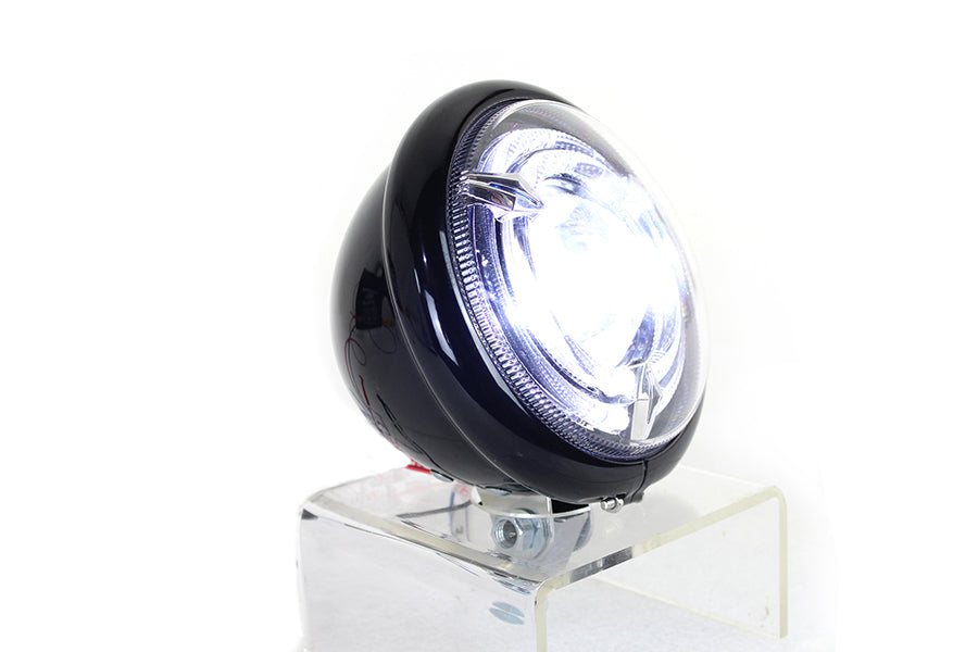 HARLEY 5-3/4 inch Bates Style LED Headlamp Black fits 0- All, models