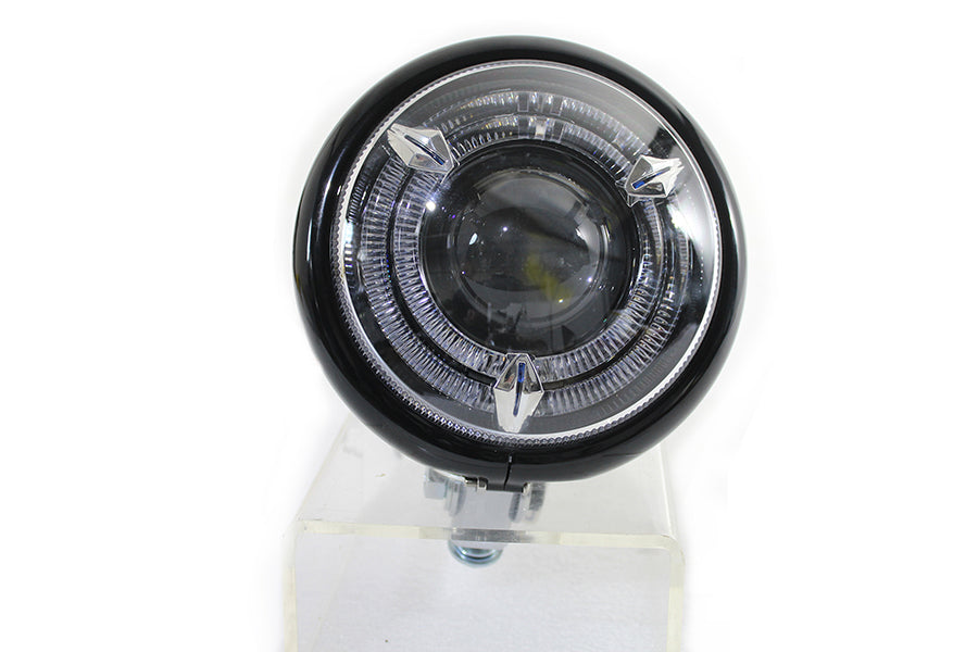 HARLEY 5-3/4 inch Bates Style LED Headlamp Black fits 0- All, models