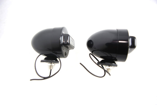 HARLEY Blackout Bullet Lamp Set Flat Black Fits 0- Custom, application