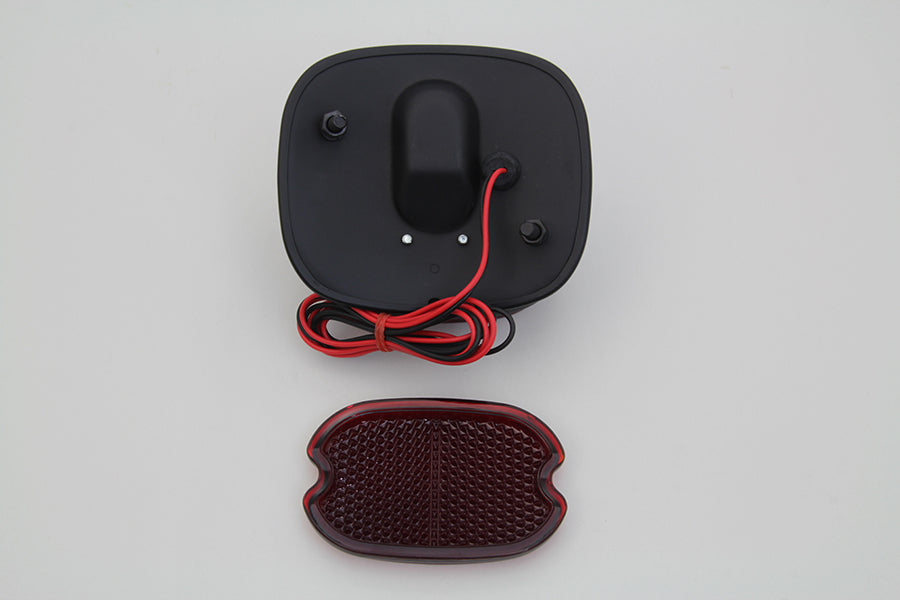 HARLEY Replica Primer Tail Lamp with Red Glass Lens fits 1955-1972 FL, 1957-1972 XL,