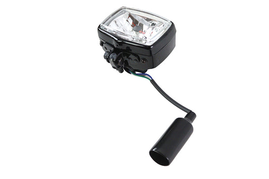 HARLEY 12 Volt Chopper Rectangular Headlamp Black fits 0- Custom, application