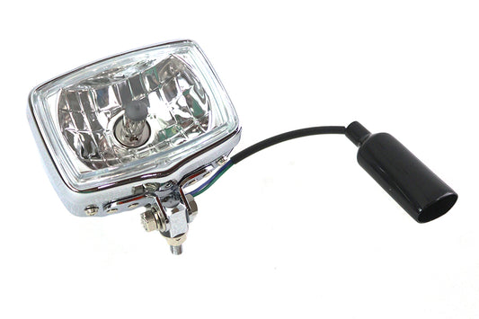HARLEY 12 Volt Chopper Rechteckiger Scheinwerfer Chrom Passend für 0- Custom, Anwendung