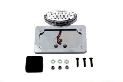 HARLEY Chrome Billet Fender Mount LED Tail Lamp with Clear Lens fits 1973-1984 FX, 1973-1984 FL, 1973-UP XL, 1982-1994 FXR, 1982-1994 FXR,