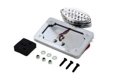 HARLEY Chrome Billet Fender Mount LED Tail Lamp with Clear Lens fits 1973-1984 FX, 1973-1984 FL, 1973-UP XL, 1982-1994 FXR, 1982-1994 FXR,