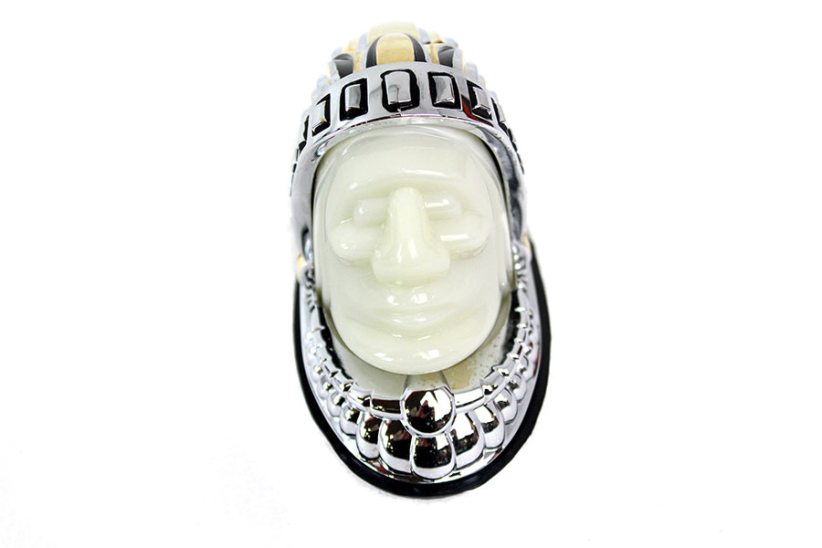 HARLEY Indian Face Front Fender Lamp Gold and Chrome fits 0- Custom, application