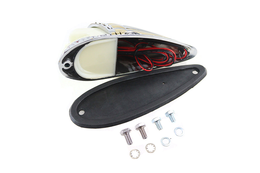 HARLEY Skull Head Front Fender Lamp Gold and Chrome fits 0- Custom, application