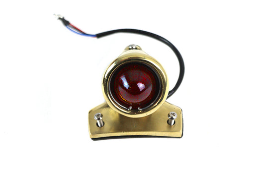 HARLEY Crocker Style LED Tail Lamp Brass Fits 0- All, models