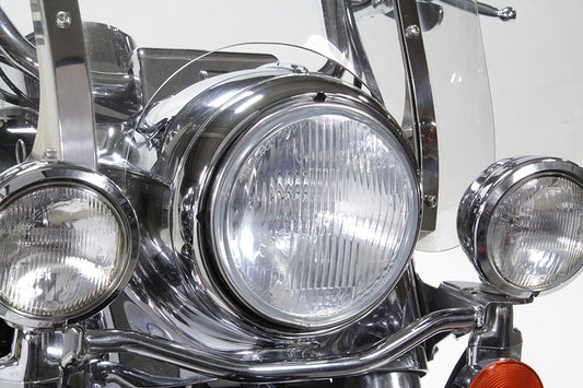 HARLEY Äußerer Scheinwerferzierring Chrom Passt 1983-UP FLT, 1994-UP FLHR, 1986-UP FLHT, 2006-2023