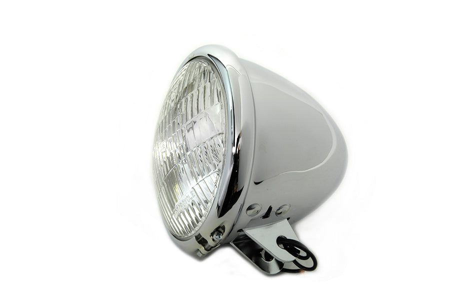 HARLEY 5-3/4 inch Round Headlamp Teardrop Style fits 0- Custom, application 0- Custom, application