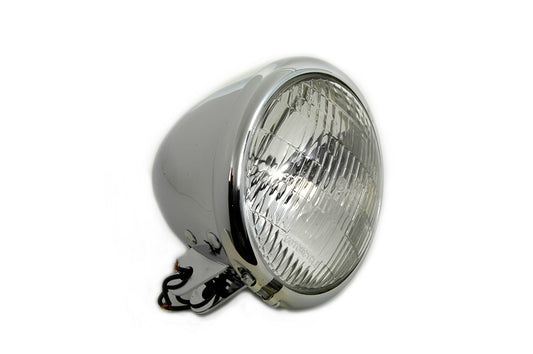 HARLEY 5-3/4 inch Round Headlamp Teardrop Style fits 0- Custom, application 0- Custom, application