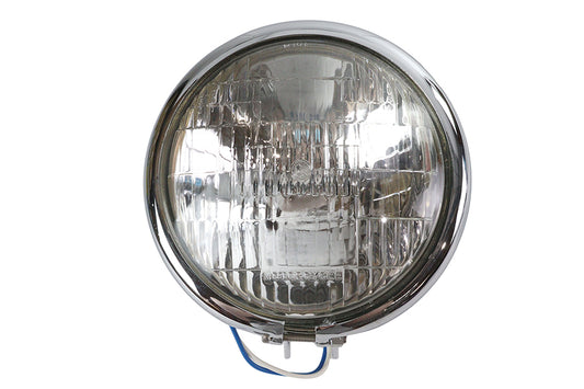 HARLEY 5-3/4 inch Round Headlamp Teardrop Style Fits 0- Custom, application 0- Custom, application