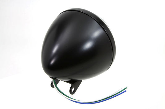 HARLEY Schwarz 5-3/4 Zoll runder Scheinwerfer Teardrop Style passend für 1993-1999 FXSTS,