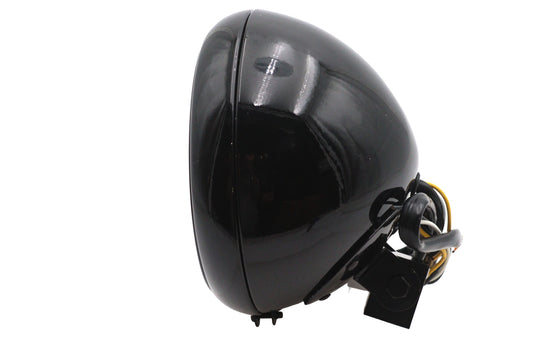 HARLEY 7 Zoll Scheinwerfer H-4 Typ Schwarz Passend für 1986-1999 FLST, 1990-1999 FLSTF,