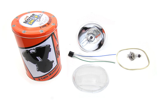 HARLEY Retro Springergabel Scheinwerfer H-4 Lampen-Kit Passend für 0- Zoll Custom, Anwendung