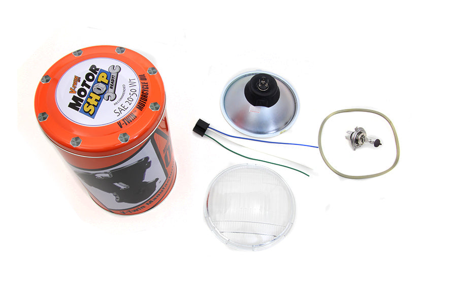 HARLEY Retro Spring Fork Headlamp H-4 Bulb Kit fits 0- Custom, application
