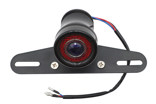 HARLEY Round LED Fender Mount Tail Lamp Black with Blue Dot Fits 0- Custom, application