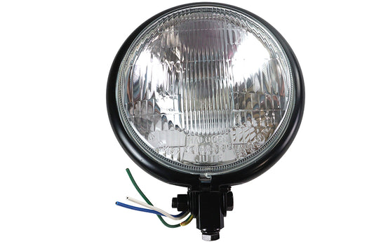 HARLEY 5-3/4 inch Black Round Headlamp Fits 0- Custom, application
