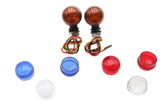HARLEY Mini LED Bullet Amber Lens Marker Lamp Set Fits 0- Custom, application
