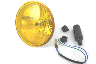 HARLEY 7 inch Round Headlamp Sealed Beam fits 1984-UP FXST, 1986-UP FLST, 1979-1984 FLT, 1985-2008 FLT,