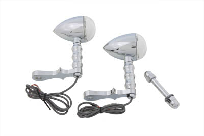 HARLEY LED Bullet Turn Signal Set with Headlamp Mount fits 0- Custom, application