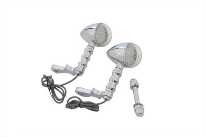 HARLEY LED Bullet Turn Signal Set with Headlamp Mount fits 0- Custom, application