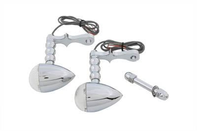 HARLEY LED Bullet Turn Signal Set with Headlamp Mount fits 0- Custom, application