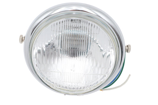 HARLEY 5-3/4 inch Round Headlamp Chrome Side Mount Fits 0- Custom, application
