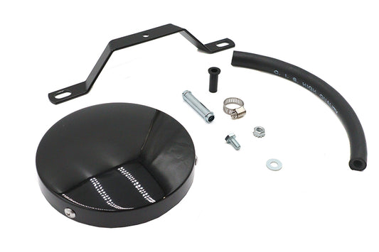 HARLEY Wyatt Gatling Schwarzer glatter Luftfilter passend für 1972-1984 FL, 1972-1984 FX, 1984-1989 FXST,