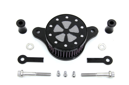 HARLEY Wyatt Gatling Luftfilter-Kit Schwarz Passend für 2001-2015 FXST, 2001-2015 FLST, 2000-2017 FXD,
