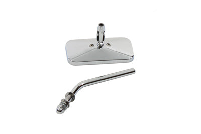 HARLEY Rectangle Mirror Chrome fits 1965-UP All, models for left or right side application