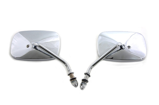 HARLEY Replica Swivel Mirror Set with Short Stem Chrome fits 1965-UP All, models for left and right side application