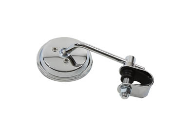 HARLEY Chrome 3 inch Round Mini Mirror with Clamp On Stem Fits 0- Custom, application to clamp onto