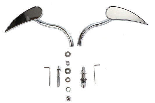 HARLEY Ellipsenspiegel-Set mit runden Stielen passend für alle Modelle ab 1965, für linke und rechte Seite