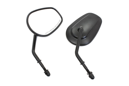 HARLEY Black Taper Convex Mirror Set fits 0- All, models