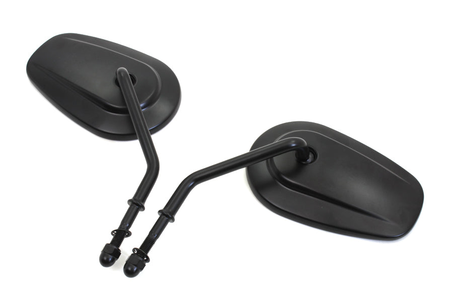 HARLEY Black Taper Convex Mirror Set fits 0- All, models