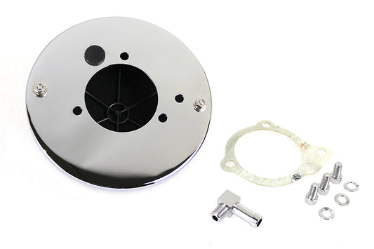 HARLEY Wyatt Gatling Round Mesh Luftfilter Chrom Passt 0- Custom, Anwendung für S&S E Vergaser