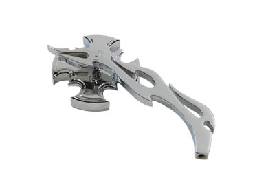 HARLEY Rotar Mirror Chrome with Billet Flame Stem fits 1965-UP All, models for left or right side application