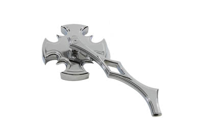 HARLEY Rotar Spiegel Chrom mit Billet Diamond Vorbau passend für alle Modelle ab 1965, für linke oder rechte Seite