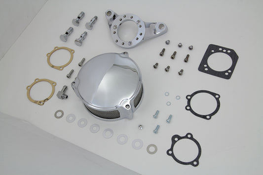 HARLEY Chrom Wyatt Gatling Luftfiltergehäuse passt für 1993-2007 FXST, 1993-2007 FXD,