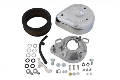 HARLEY S&S Luftfilterbaugruppe Chrom Passend für 1993-1999 FXST, 1991-2003 XL, 1993-1999 FLST, 1993